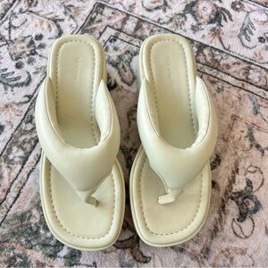 SOLD Mint Green Cloud Puff Thong Platform Sandals- 6